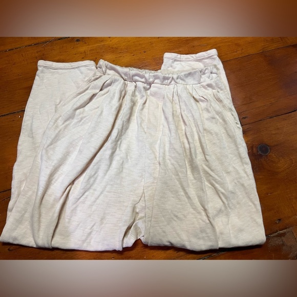 Free People Beach Small Womens light tan oatmeal high rise joggers pockets - Picture 5 of 5